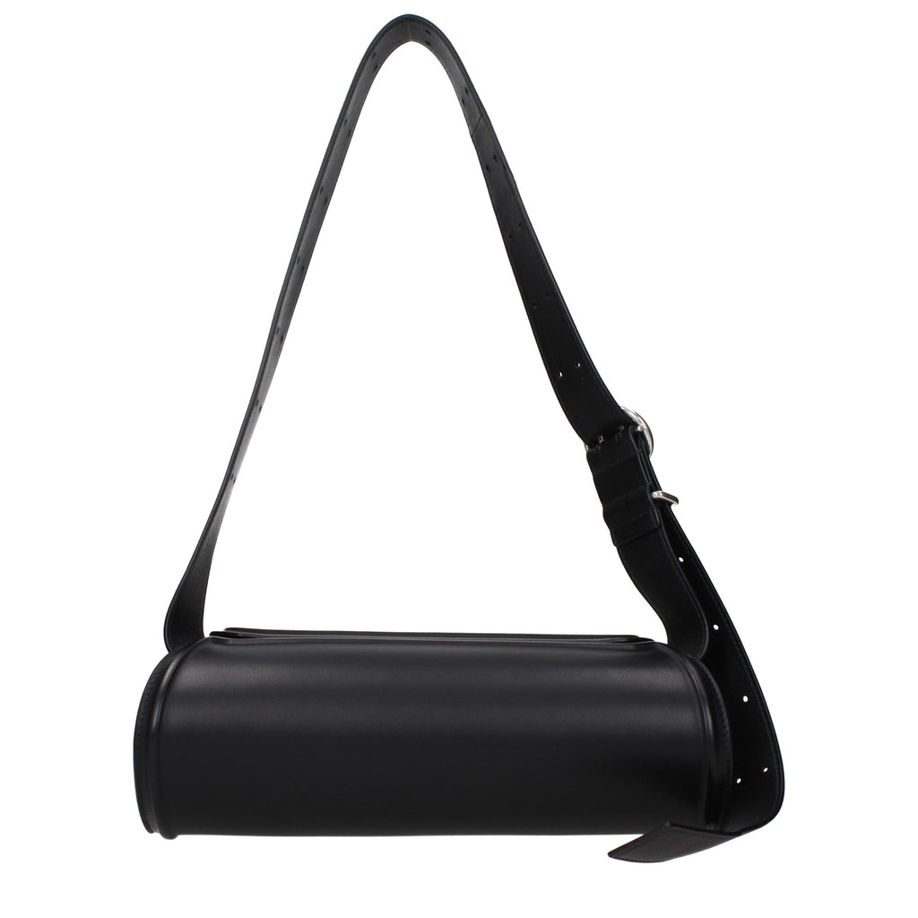 Sac bandoulière en cuir noir