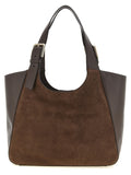 Brown Suede Tote Bag