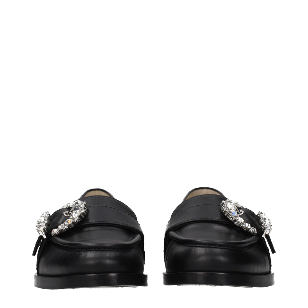 Mocassins en cuir noir