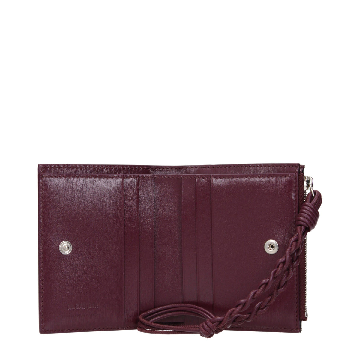 Portefeuille en cuir rouge