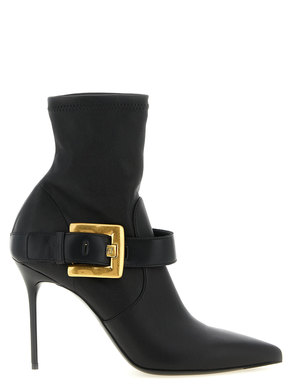 Bottines en cuir noir