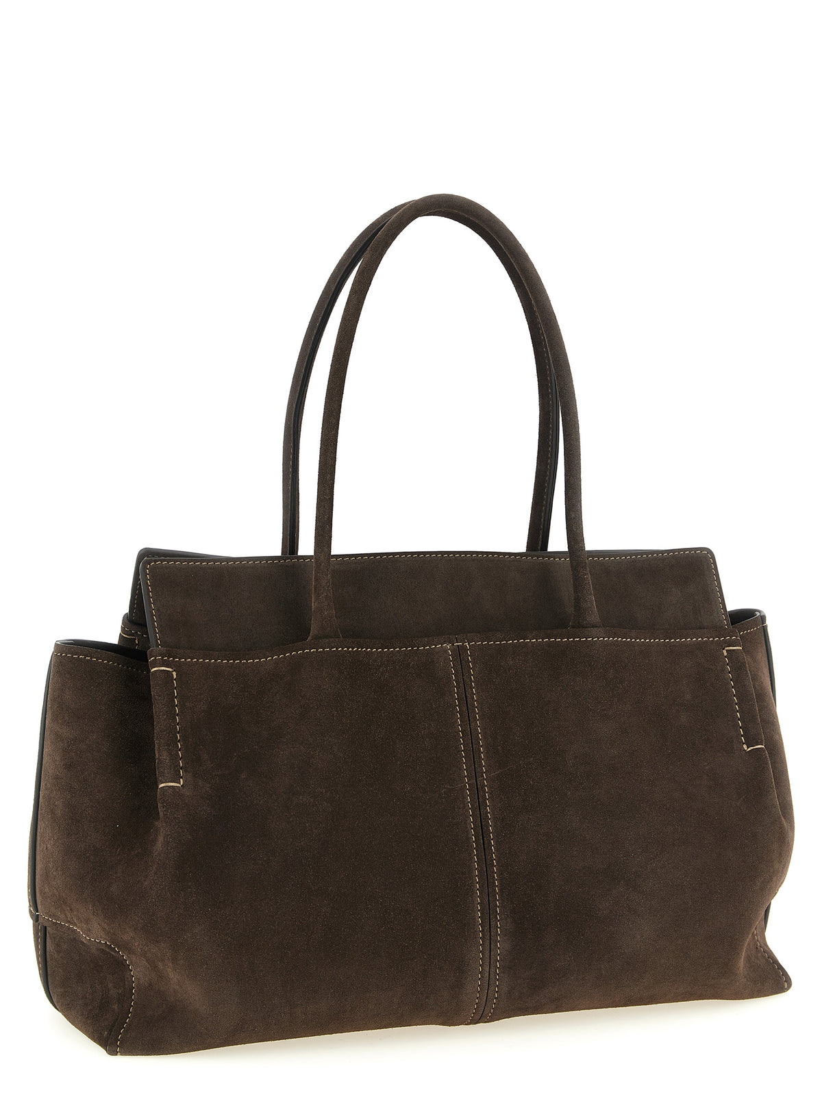 Brown Suede Tote Bag