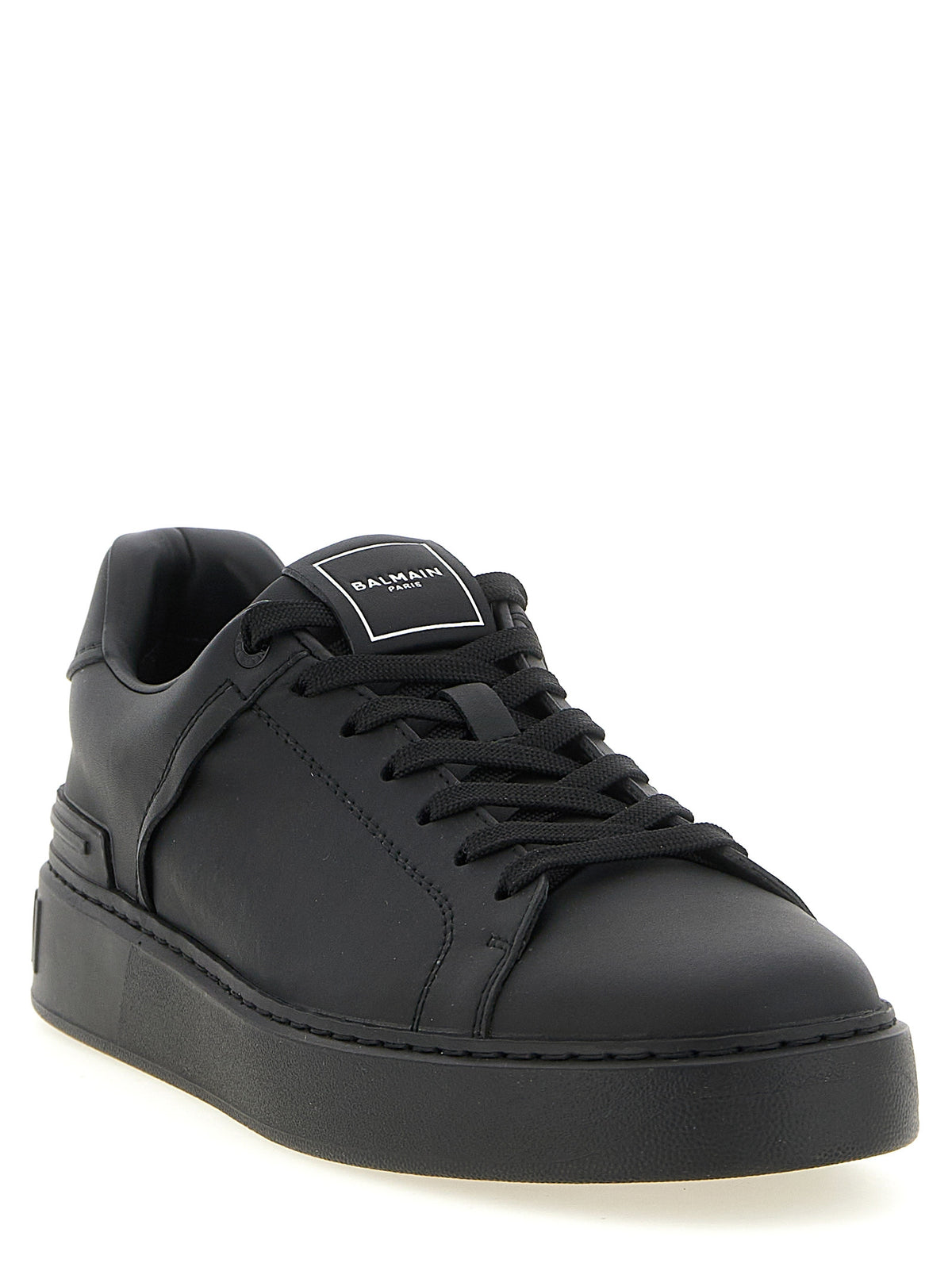 Black Leather Sneakers