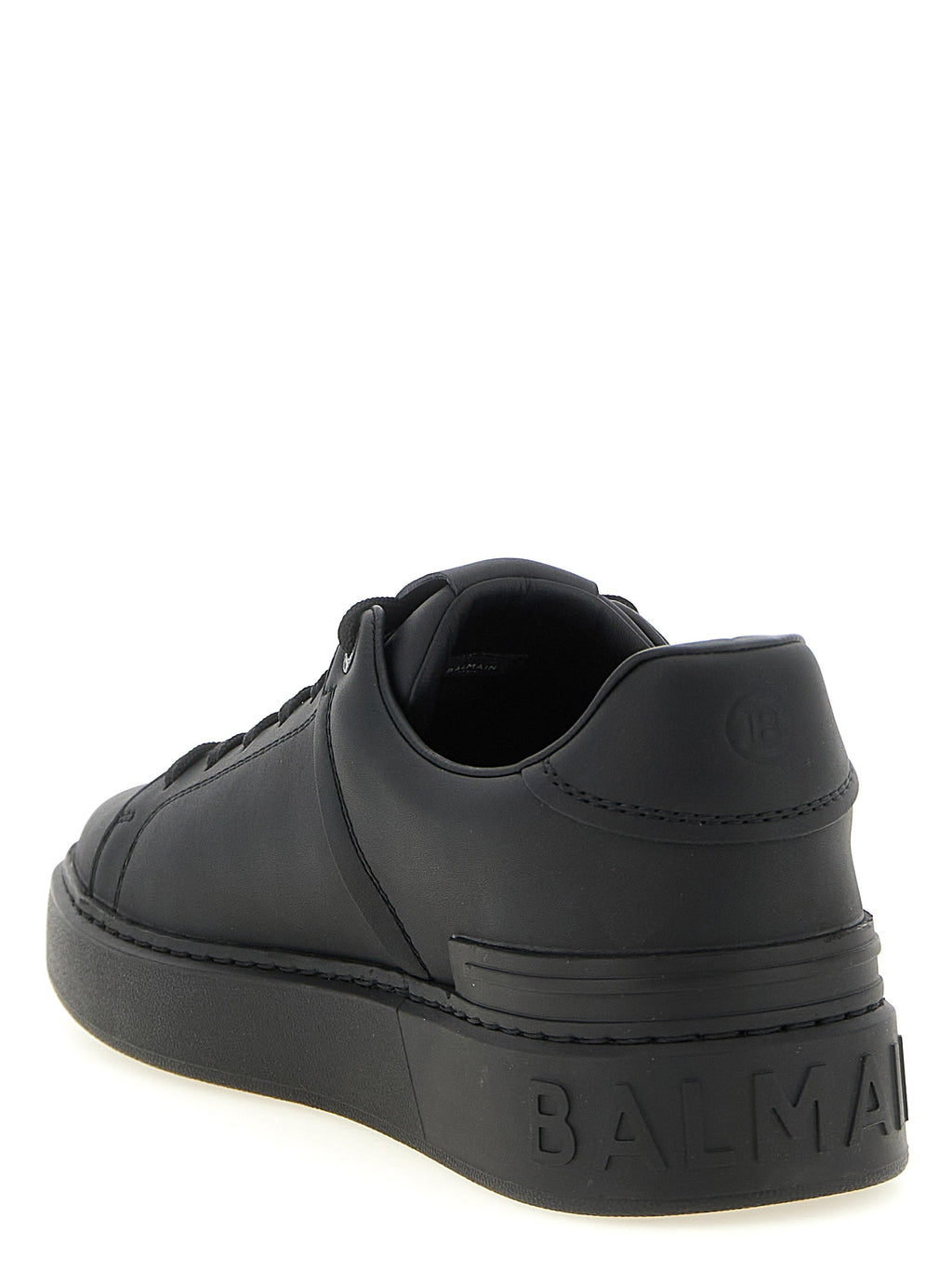 Baskets en cuir noir