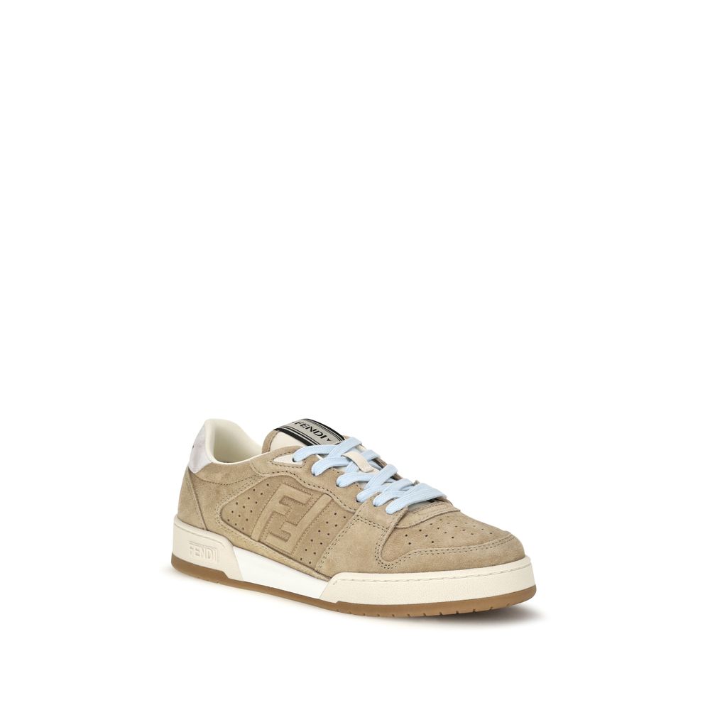 Baskets FF en cuir – Beige