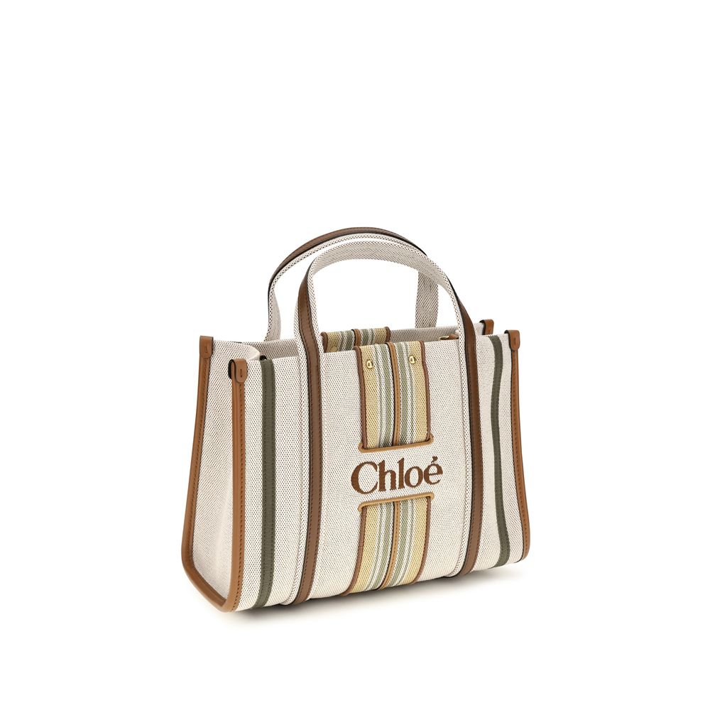 Woody Cotton Shoulder Bag – Beige