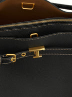 Sac à main en cuir noir