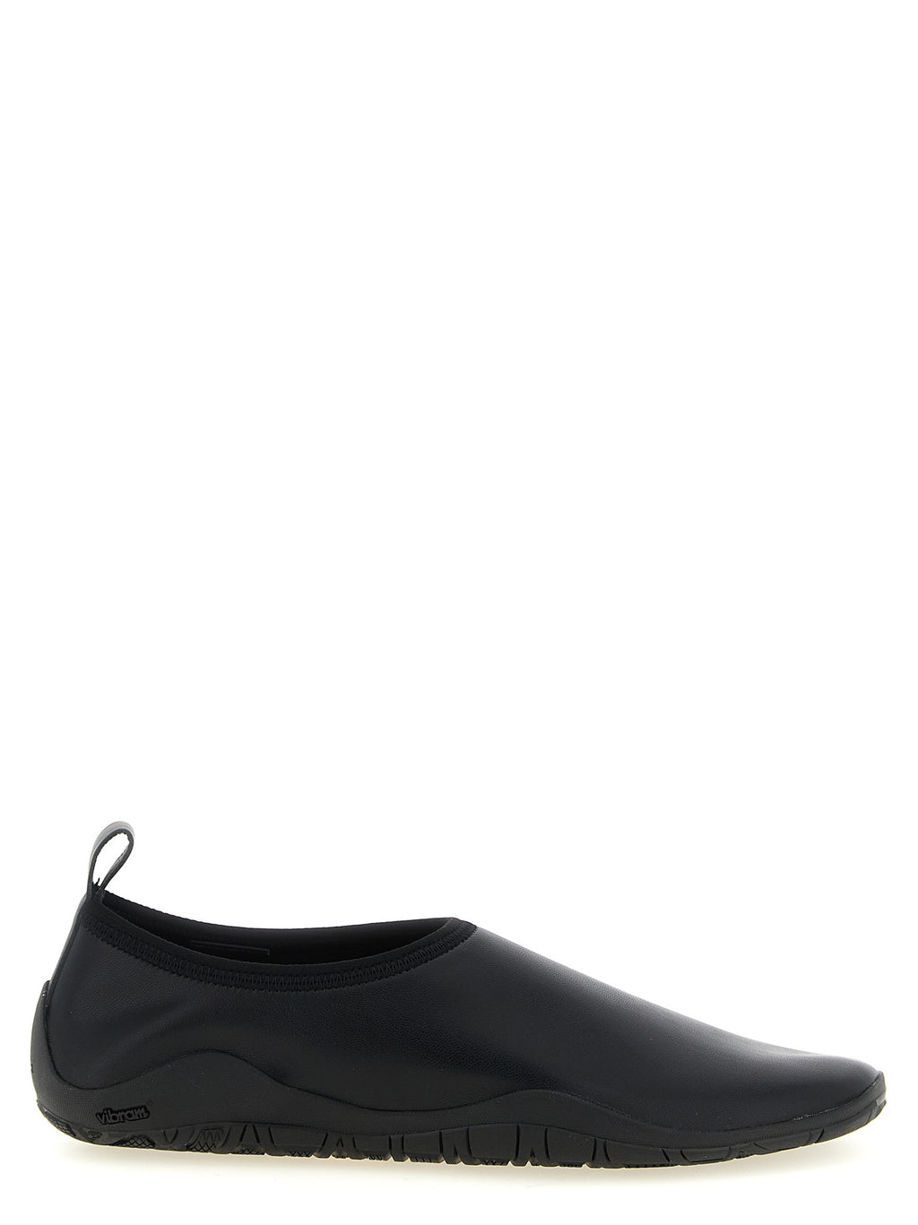 Black Synthetic Slippers