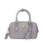 Sac à main en cuir gris
