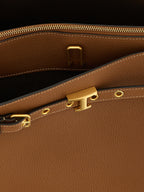 Sac à main en cuir marron