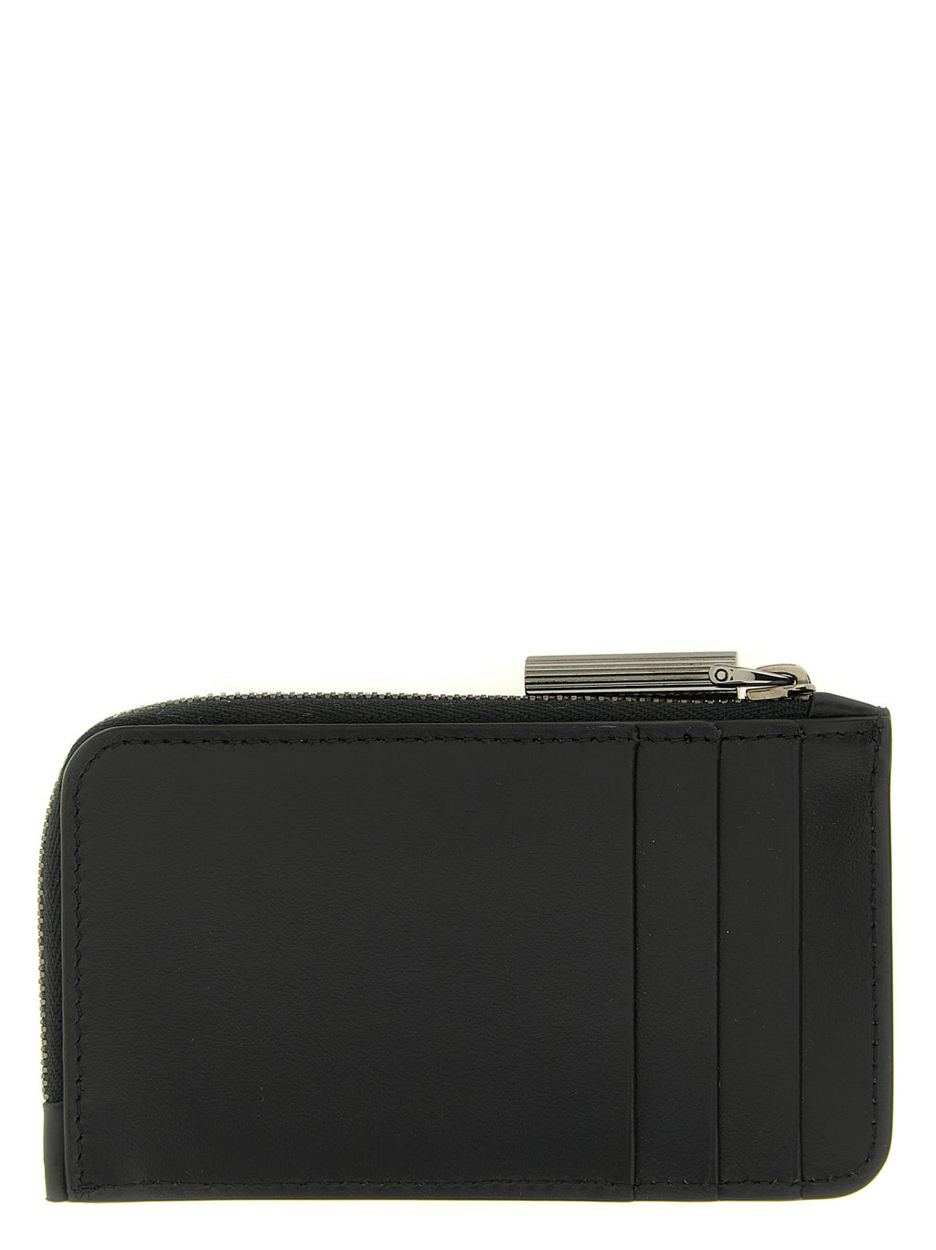 Porte-cartes en cuir noir