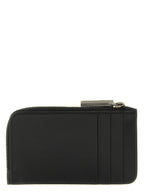 Porte-cartes en cuir noir