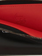 Porte-cartes en cuir noir