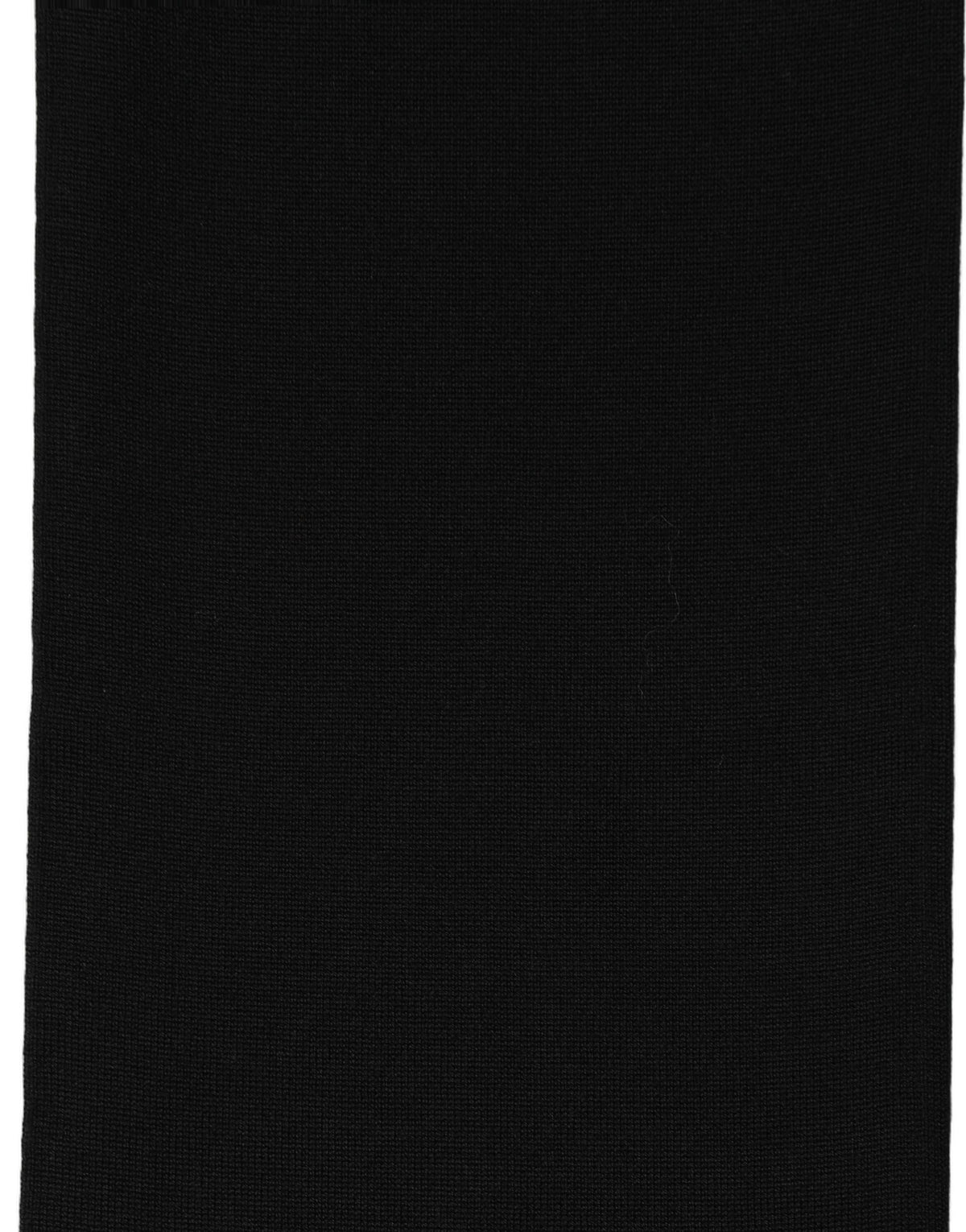 Écharpe noire en laine vierge