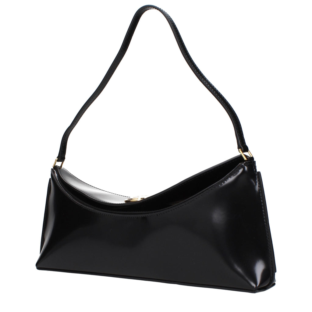 Sac à bandoulière en cuir noir