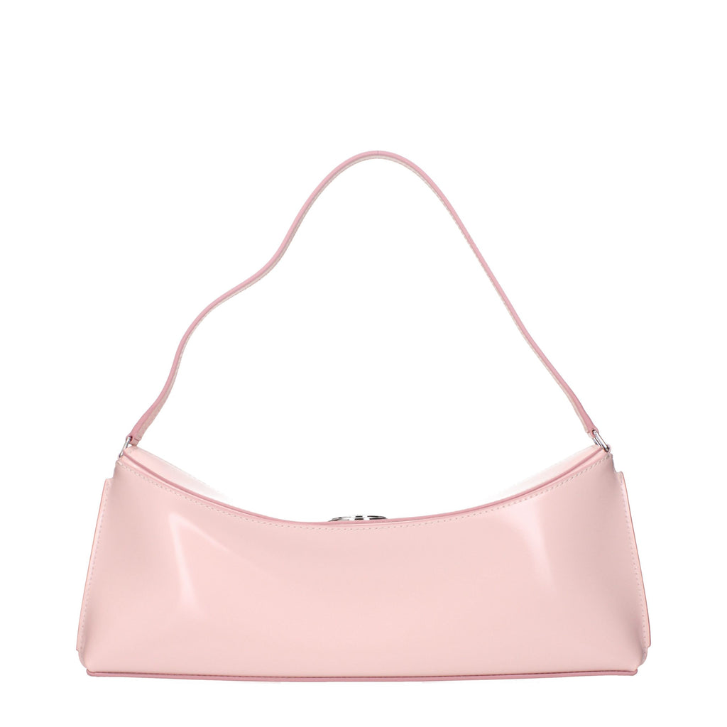 Sac à bandoulière en cuir rose