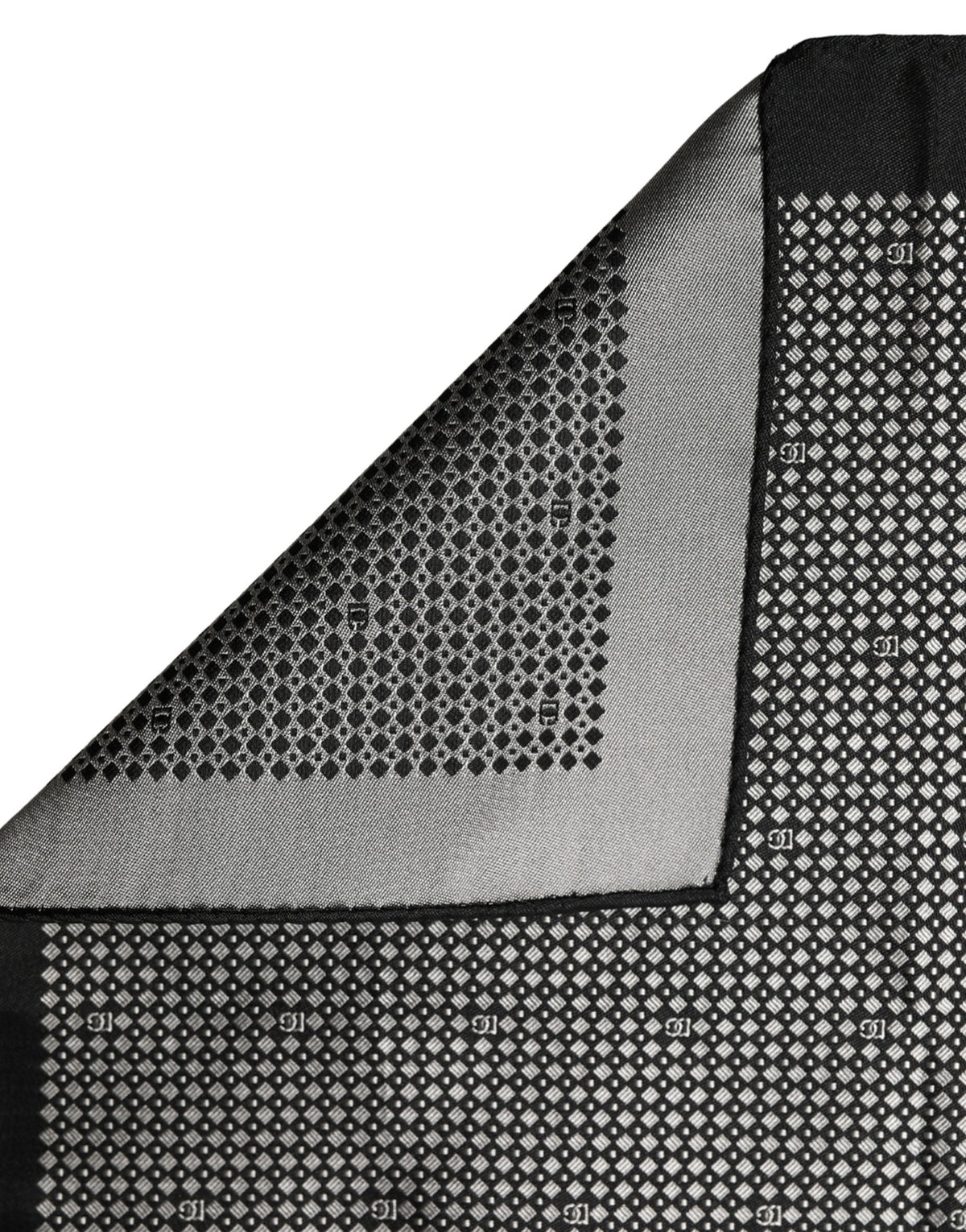 Pochette de costume noire et blanche