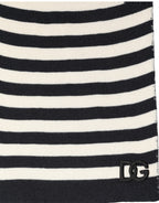 Foulard en soie noir et blanc