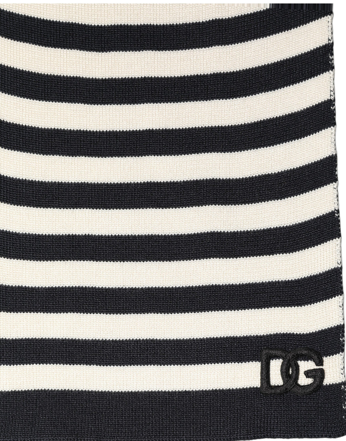 Foulard en soie noir et blanc