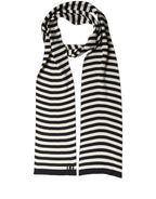 Foulard en soie noir et blanc