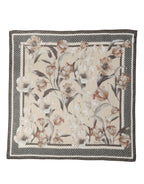 Cream and Beige Linen Scarf