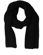 Black Virgin Wool Scarf