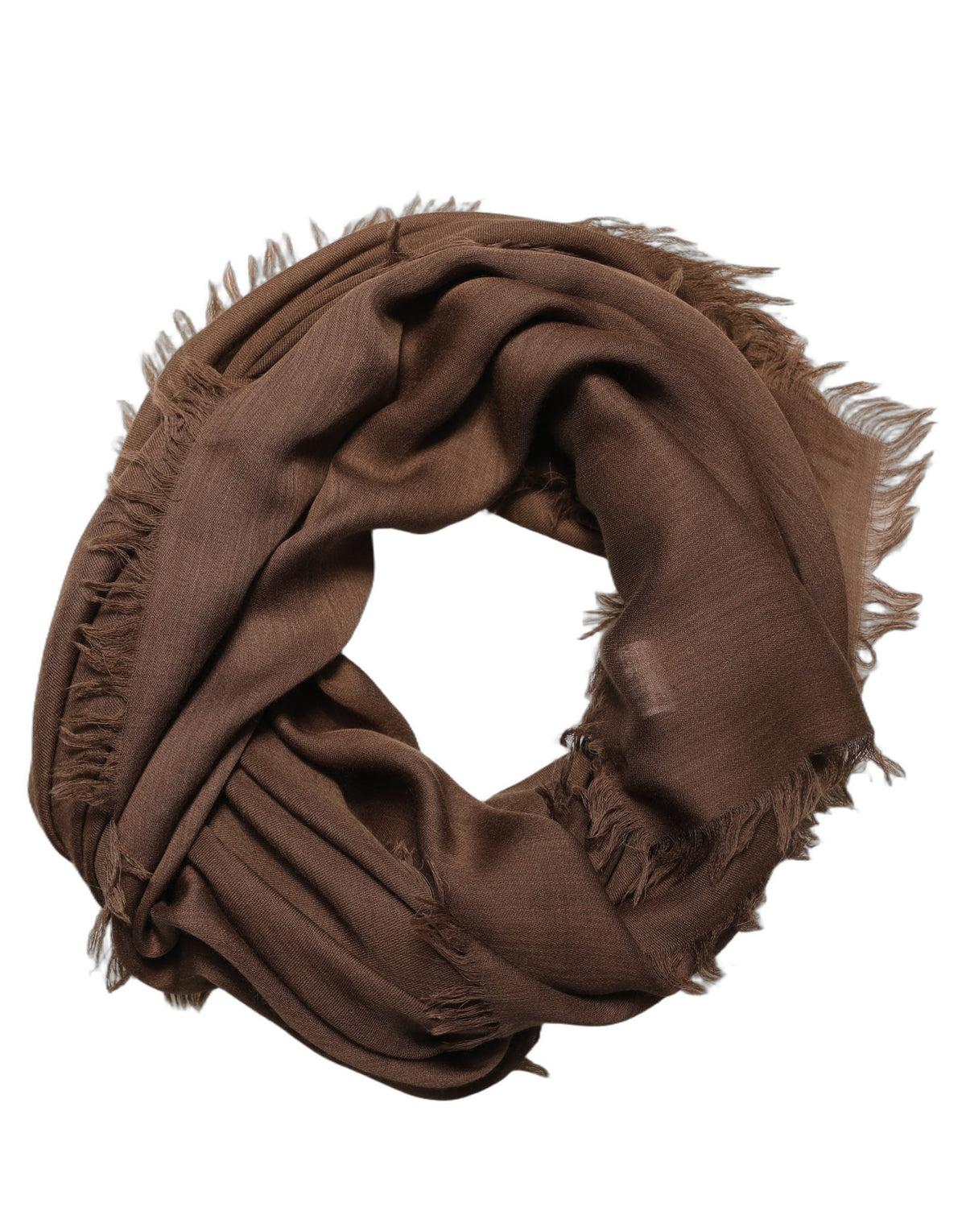 Foulard en soie marron