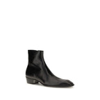 Bottines en cuir – Noir