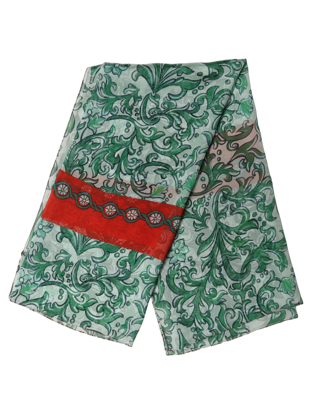 Foulard en soie vert