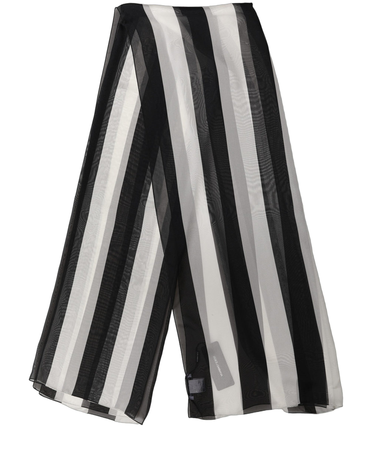 Foulard en soie noir et blanc
