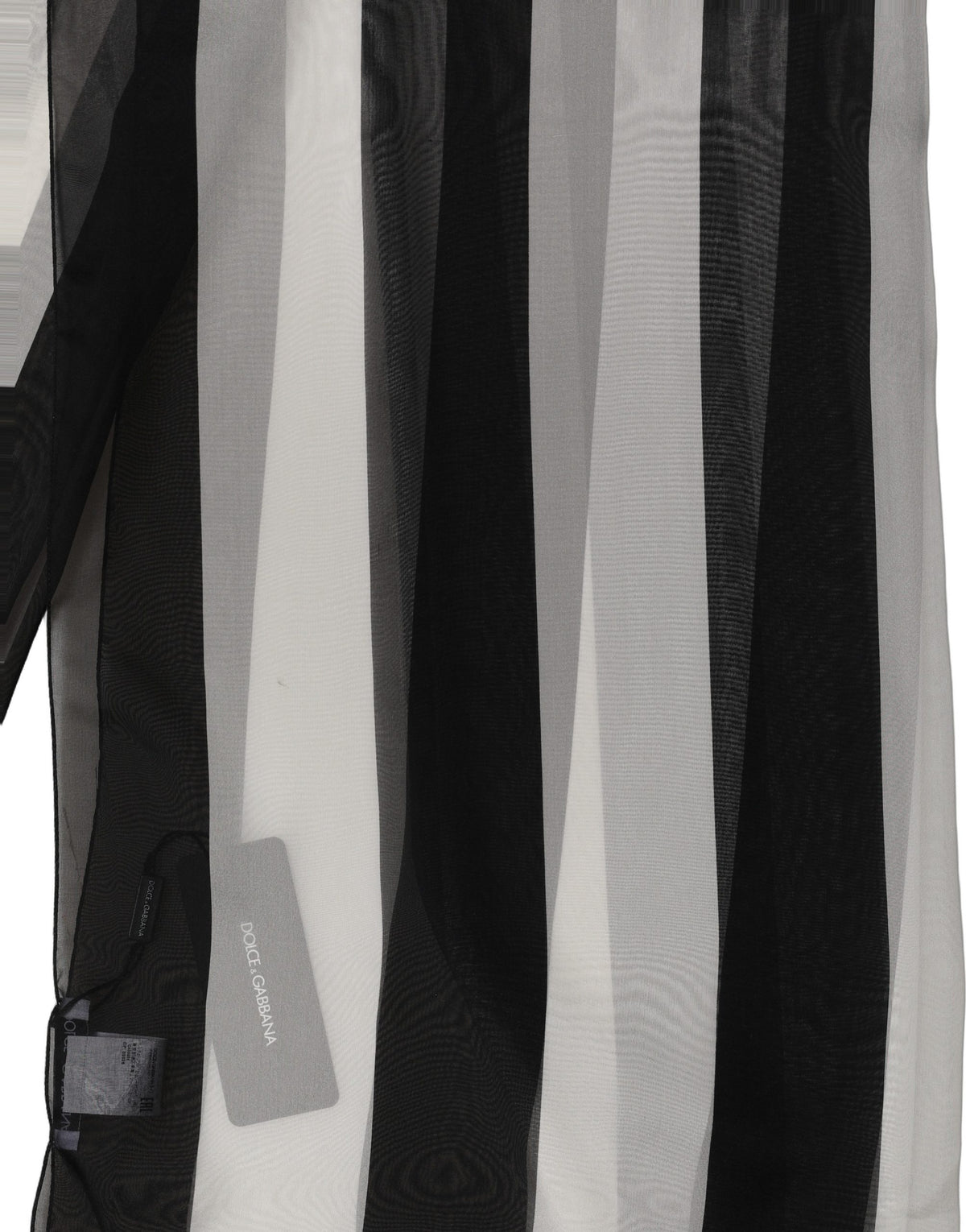 Foulard en soie noir et blanc