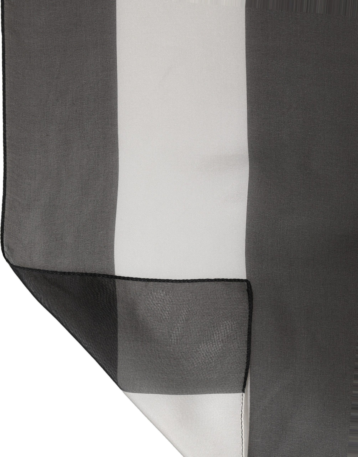 Foulard en soie noir et blanc