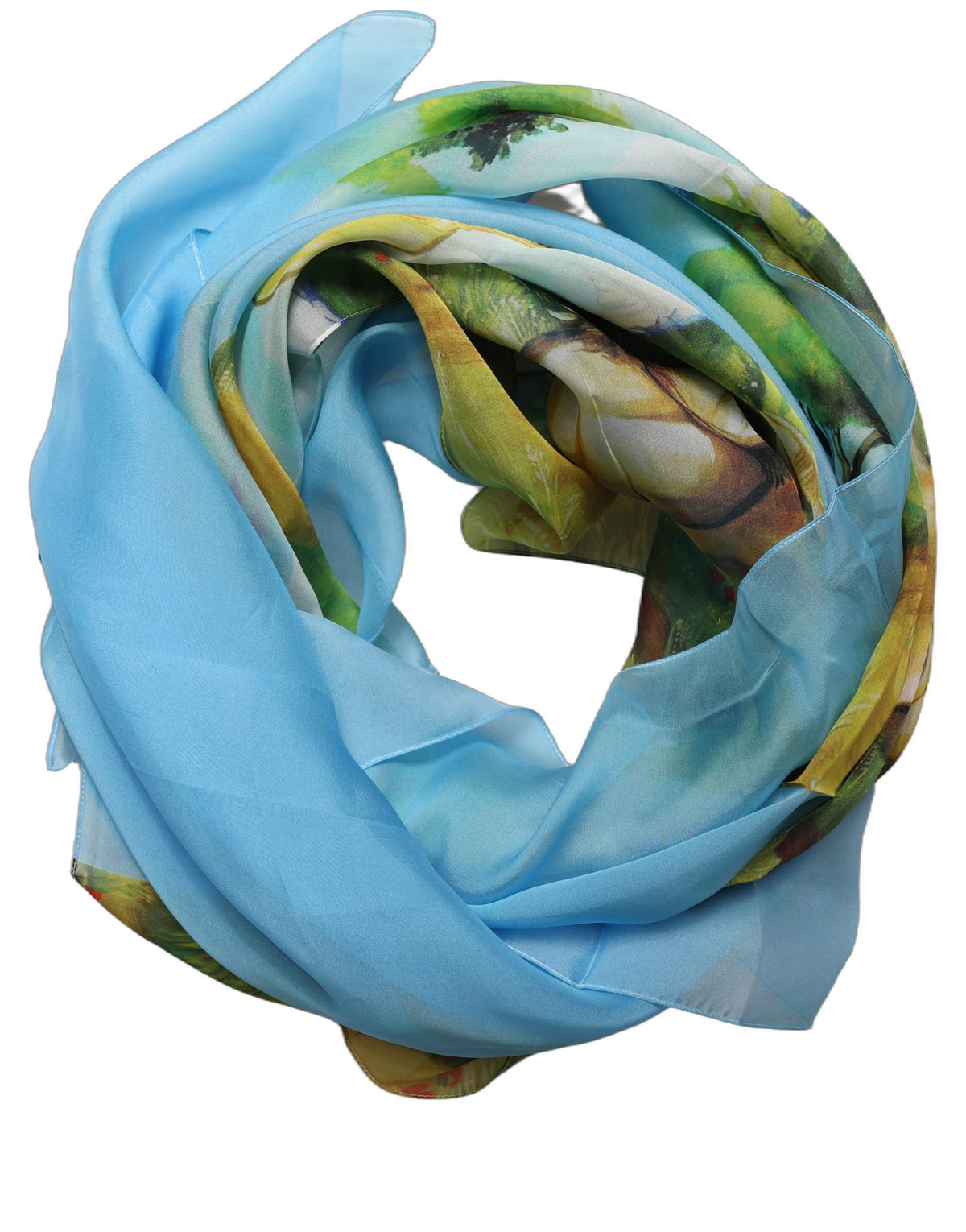 Foulard en soie bleu clair