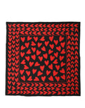 Foulard en soie noir et rouge