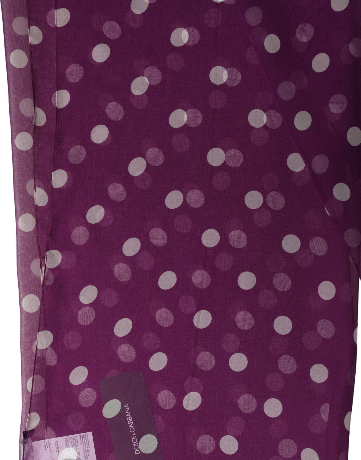 Foulard en soie violet et blanc