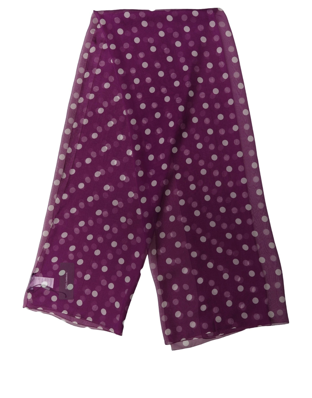Foulard en soie violet et blanc