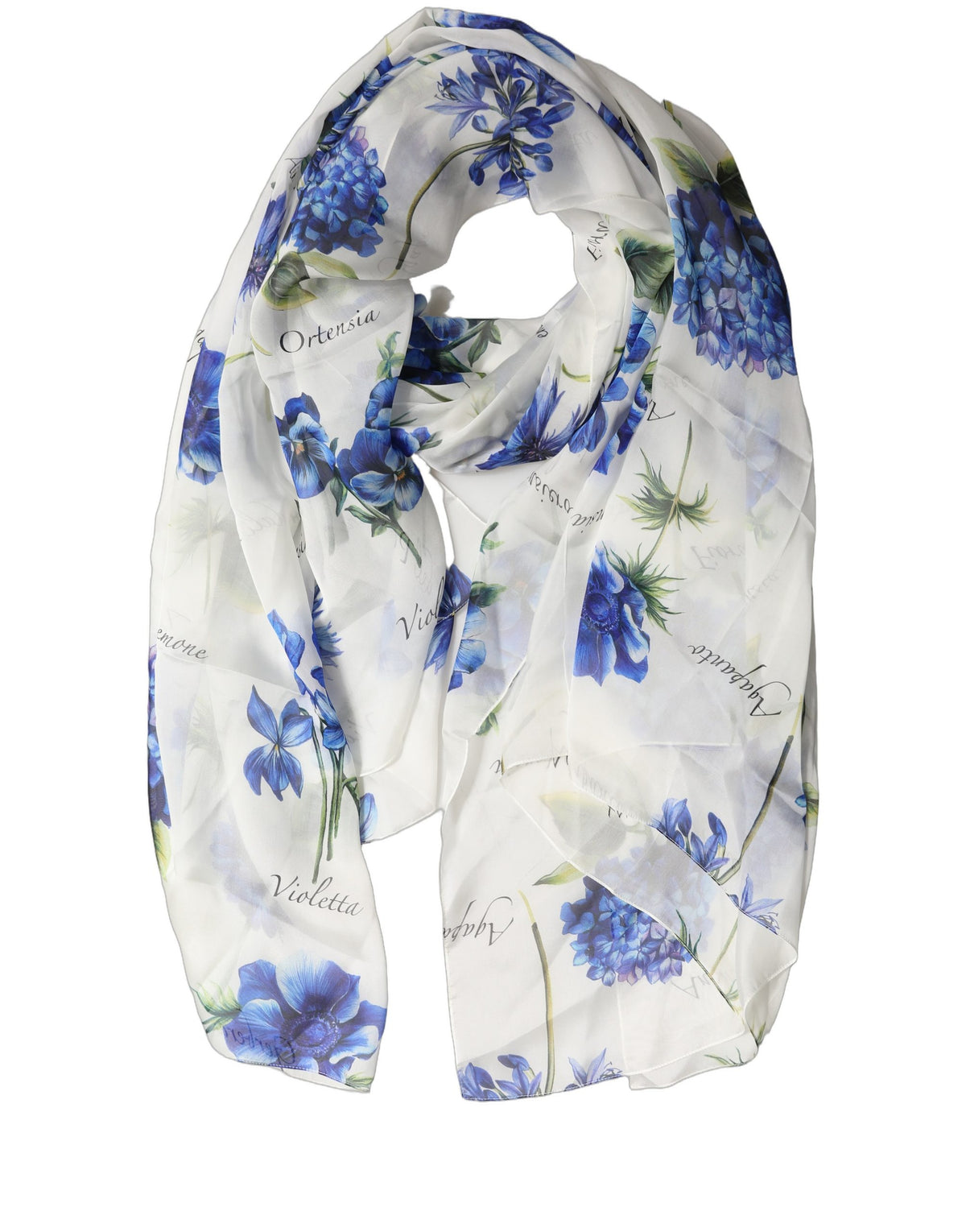 White Silk Scarf