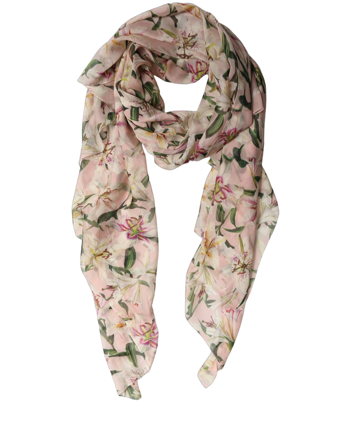 Foulard en soie rose