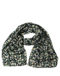 Foulard en soie noir et blanc