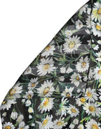 Foulard en soie noir et blanc