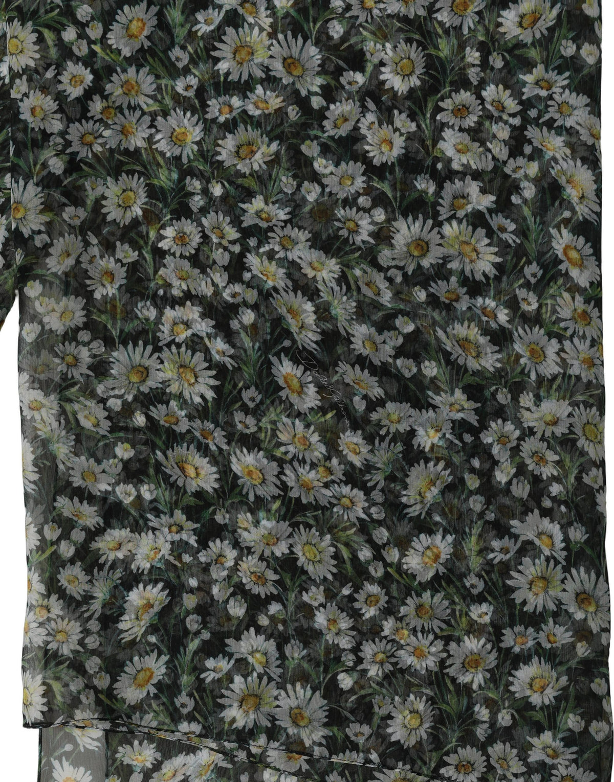 Foulard en soie noir et blanc