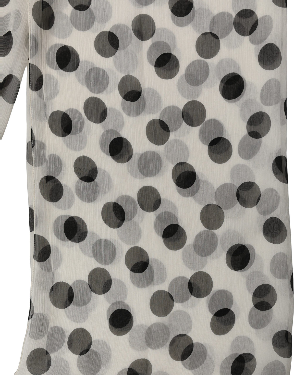 White and Black Silk Scarf