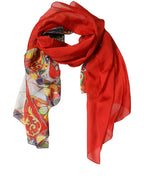 Foulard en soie rouge