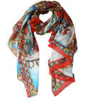 Foulard en soie multicolore