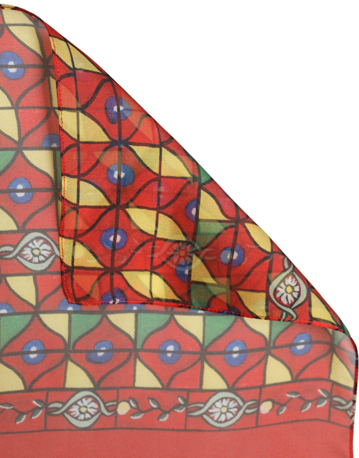 Foulard en soie rouge