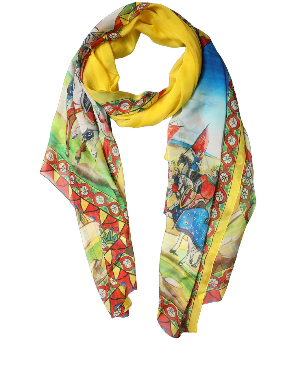 Foulard en soie multicolore