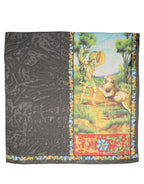 Foulard en soie gris foncé