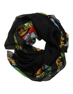 Foulard en soie gris foncé
