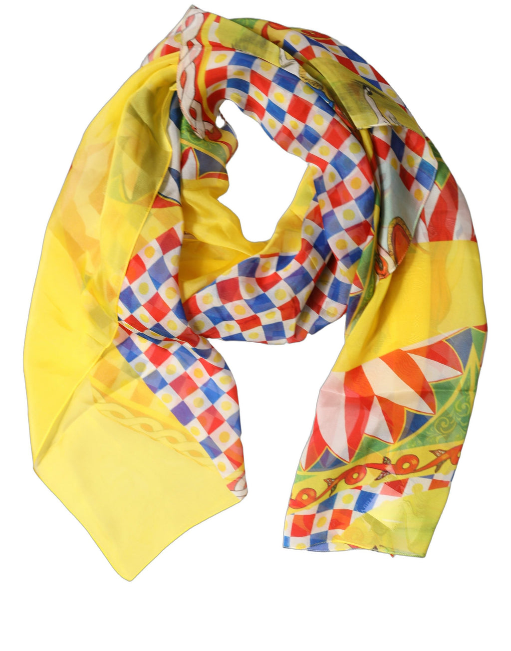 Foulard en soie multicolore