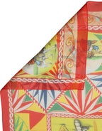 Foulard en soie multicolore